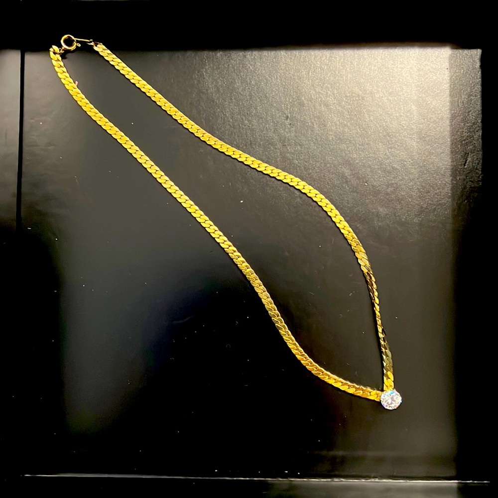 18” Elegant Costume Necklace with Cubic